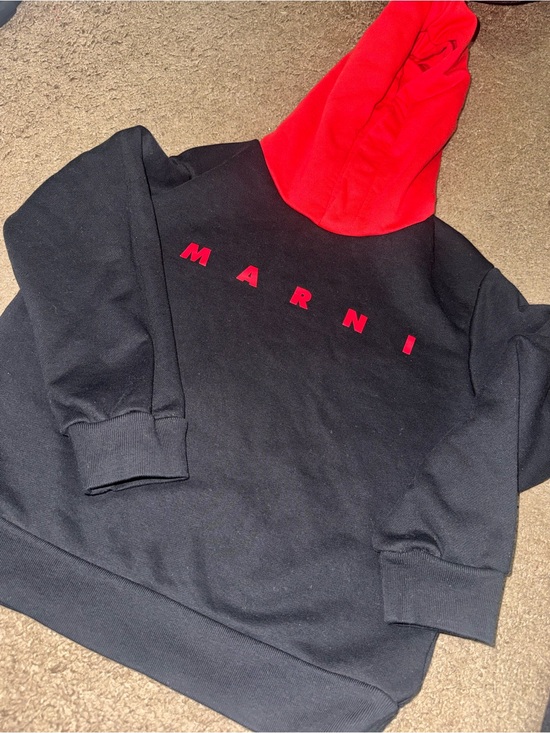 Marni Other - Marni Black Pullover Sweatshirt with Red Hood